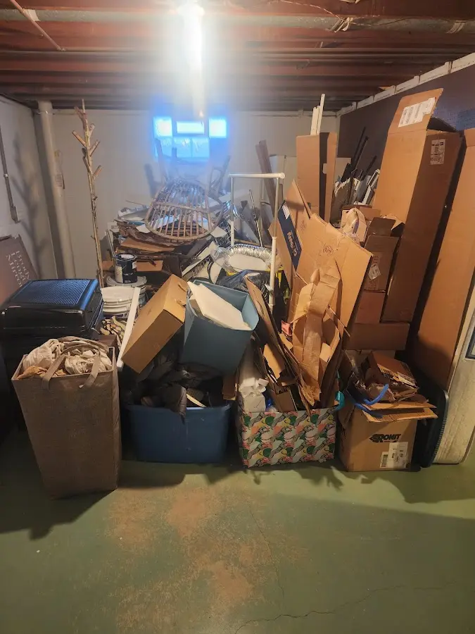 Roll-off dumpster container at job site for 20 Yard Dumpster Rental in St. Johnsbury